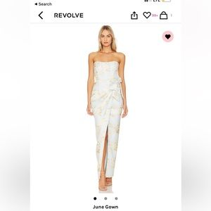 V. Chapman June Dress in Ballad Blue Baroque Floral -